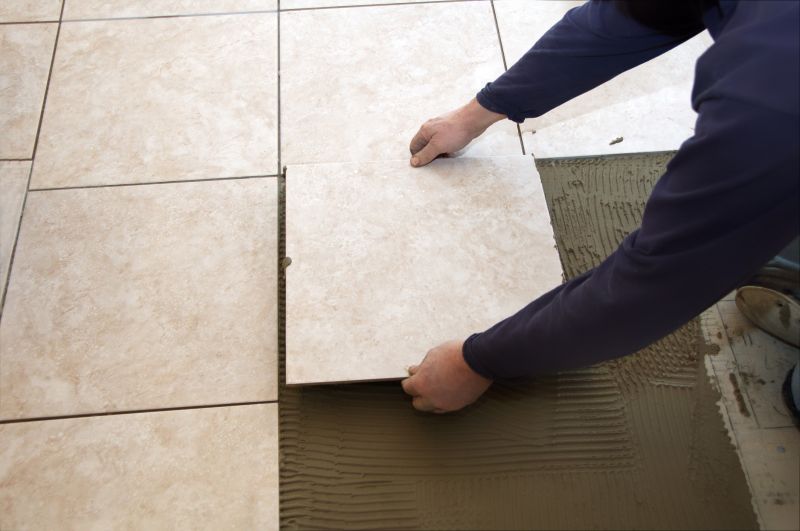 Kitchen floor tiling